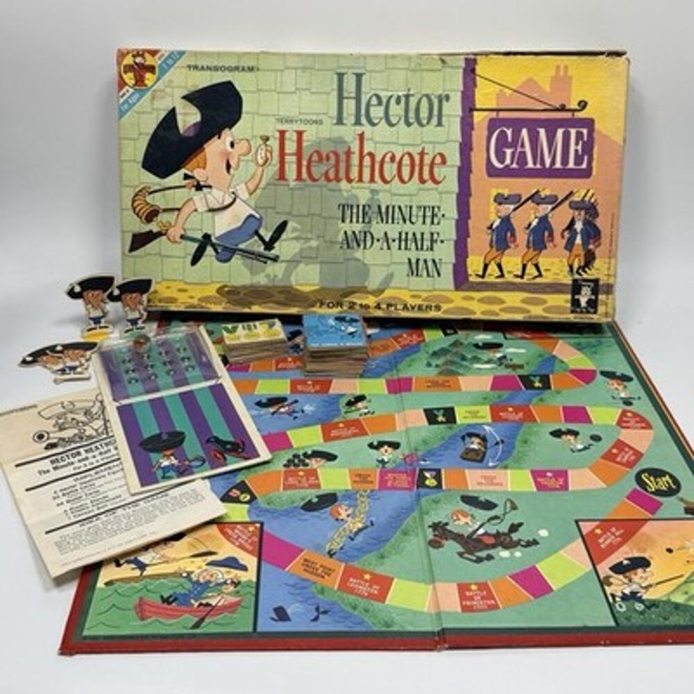 Transogram 1963 Hector Heathcote Minute Half Man Board Game Complete for Play